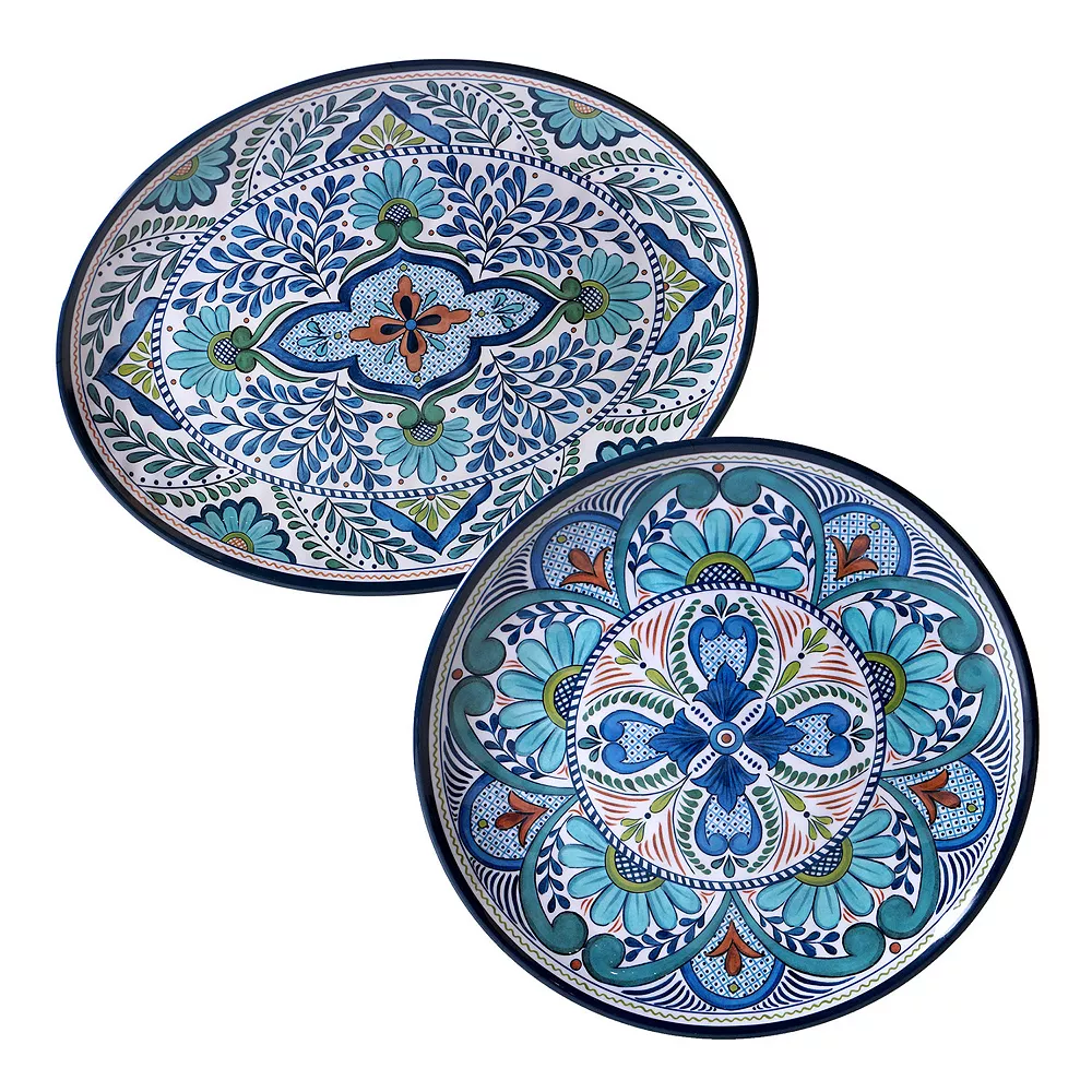 Certified International Talavera 2-pc. Platter Set 1 Certified International Talavera 2-pc. Platter Set