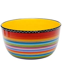 Tequila Sunrise 10.75in Hand-Painted Deep Bowl Home