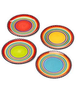 Tequila Sunrise Set Of Four 9in Salad Plates Home
