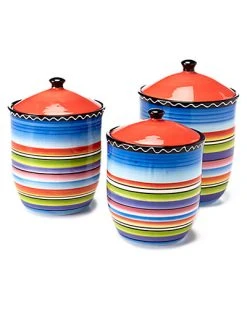 Tequila Sunrise Set Of 3 Canisters Home