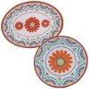 Melamine 2 Piece Vera Cruz Round Platter & Oval Platter Home