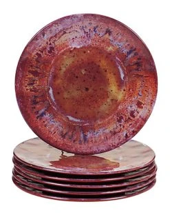 Set Of 6 Radiance Red Salad Home