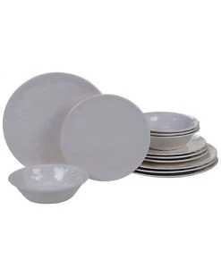 Melamine Cream 12pc Dinnerware Set Home