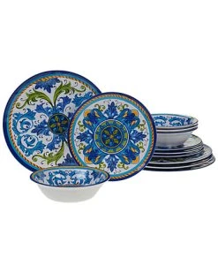Melamine Lucca 12pc Dinnerware Set Home