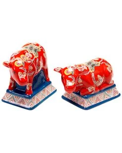 Tracy Porter French Meadows 3D Cow Salt & Pepper Set Home