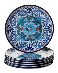 Melamine Talavera Set Of 6 Salad Plates Home