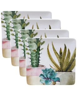 Ctus Verde Set Of 4 Square Dinner Plates Home