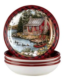 Lake Retreat Set Of 4 Soup Bowl Home