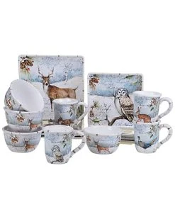 Winter's Lodge 16pc Dinnerware Set Home