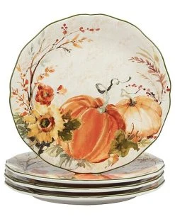 Harvest Morning Set Of 4 Dinner Plates Home