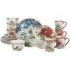 Silent Night 16Pc Dinnerware Set Home
