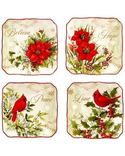 Winter'S Medley Set Of 4 Canapes Home
