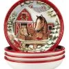 Homestead Christmas Set Of 4 Soup Bowl