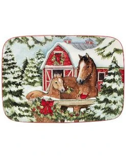 Homestead Christmas Rectangular Platter Small