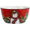 Hristmas Lodge Snowman Deep Bowl Home