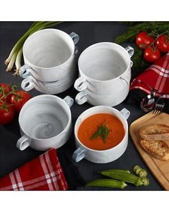 Set Of 6 Marble Soup Crocks Home