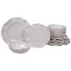 Melamine Perlette Cream 12pc Dinnerware Set Home