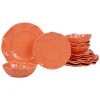 Melamine Perlette Coral 12pc Dinnerware Set Home
