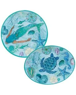 Serene Seas 2pc Platter Set Home