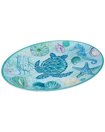 Serene Seas 2pc Platter Set Home 3 Serene Seas 2pc Platter Set Home - Image 3