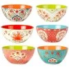 Francesca Set Of 6 All Purpose Bowl 6.25in 6 Assorted Home