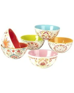 Francesca Set Of 6 All Purpose Bowl 4.75in 6 Assorted Home -Certified shop 3050285081 RLLD 8