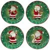 Holiday Magic Santa Set Of 4 Dessert Plates Home