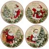 Holiday Wishes Set Of 4 Dessert Plate Home