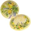 Melamine 2pc Lemon Zest Platter Set Home