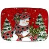 Hristmas Lodge Snowman Rectangular Platter Home