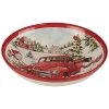 Red Truck Snowman Serving Bowl Home