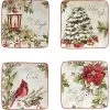 Silent Night Set Of 4 Canape Plates Home