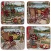 Lake Retreat Set Of 4 Canape Plate Square Home
