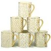 Gold Plated Mosaic Mugs Set Of 6 Home