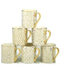 Gold Plated Mosaic Mugs Set Of 6 Home