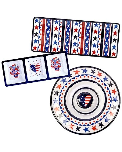 Stars And Stripes 3pc Hostess Set Home 1 Stars And Stripes 3pc Hostess Set Home