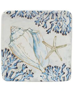 Playa Shells Set Of 4 Canape Plates Home -Certified shop 3050544858 RLLD 3