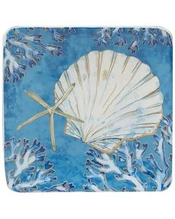 Playa Shells Set Of 4 Canape Plates Home -Certified shop 3050544858 RLLD 4