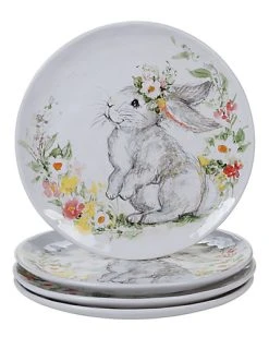 Sweet Bunny Set Of 4 Dinner Plates Home