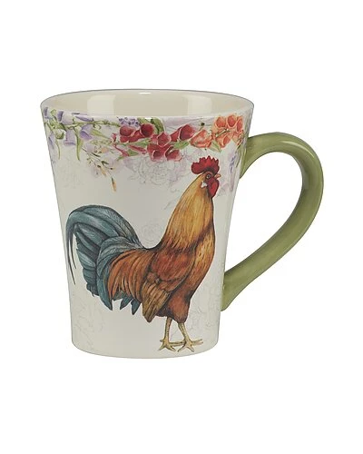 Floral Rooster Mugs (Set Of 4) Home 2 Floral Rooster Mugs (Set Of 4) Home - Image 2