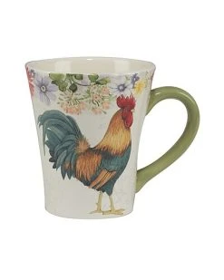 Floral Rooster Mugs (Set Of 4) Home 7 Floral Rooster Mugs (Set Of 4) Home -Certified shop 3050557269 RLLD 3