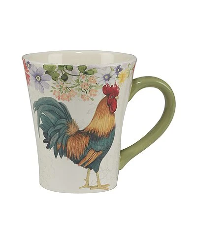Floral Rooster Mugs (Set Of 4) Home 3 Floral Rooster Mugs (Set Of 4) Home - Image 3