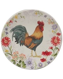 Floral Rooster Salad Plates (Set Of 4) Home 8 Floral Rooster Salad Plates (Set Of 4) Home -Certified shop 3050557272 RLLD 4