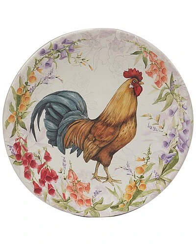 Floral Rooster Salad Plates (Set Of 4) Home 5 Floral Rooster Salad Plates (Set Of 4) Home - Image 5