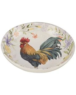 Floral Rooster Serving/Pasta Bowl Home