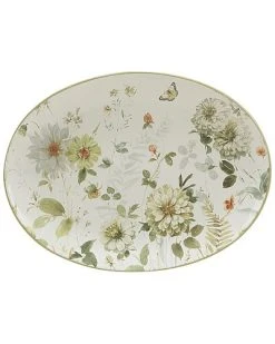 Green Fields Oval Platter Home