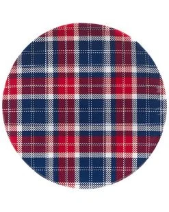 Patriotic Plaid 12pc Dinnerware Set Home 6 Patriotic Plaid 12pc Dinnerware Set Home -Certified shop 3050557351 RLLD 3