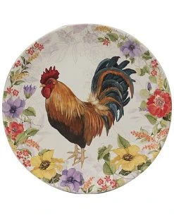 Floral Rooster Dinner Plates (Set Of 4) Home -Certified shop 3050557702 RLLD 5
