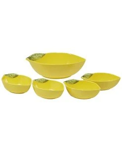 Melamine 3D 5pc Lemon Serving Bowl Set Home