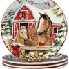 Homestead Christmas Set Of 4 Dinner Plates